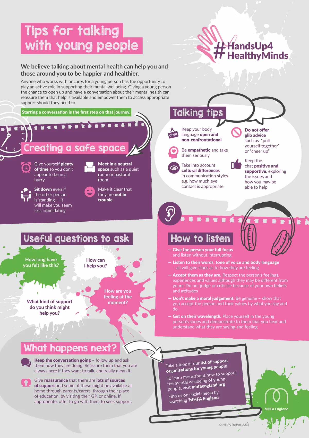 Tips for talking with young people